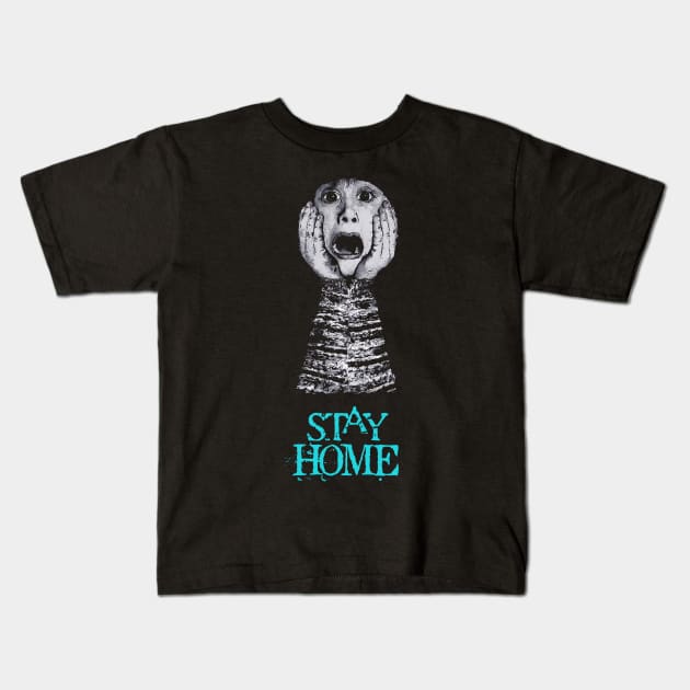 Stay Home Kids T-Shirt by grudjig